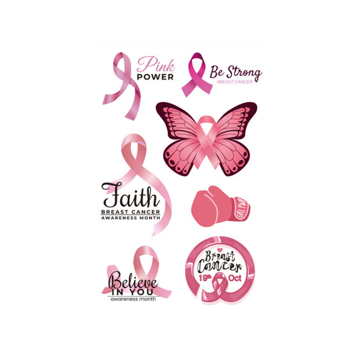 Pink Power Tattoos