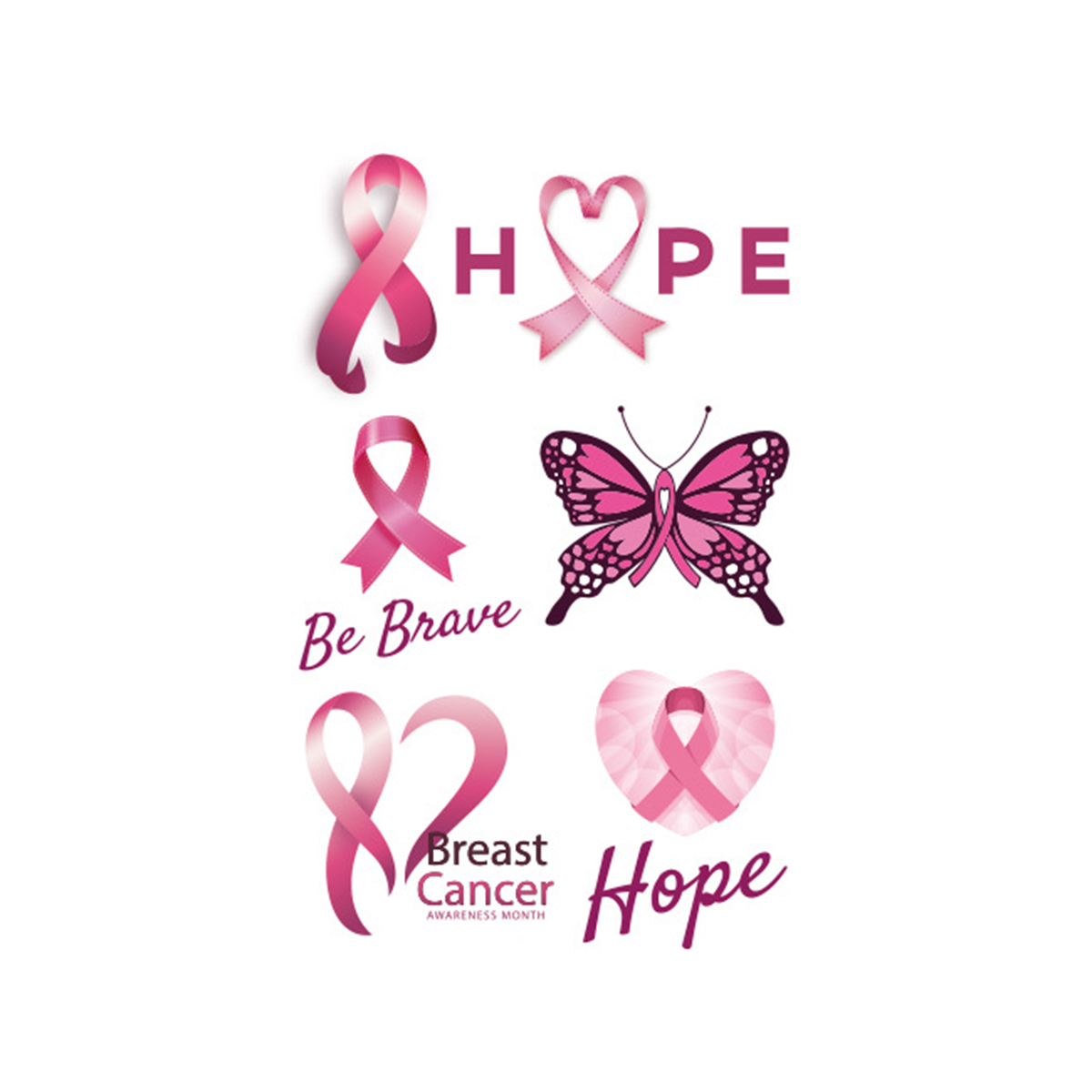 Hope's Ribbon Tattoos