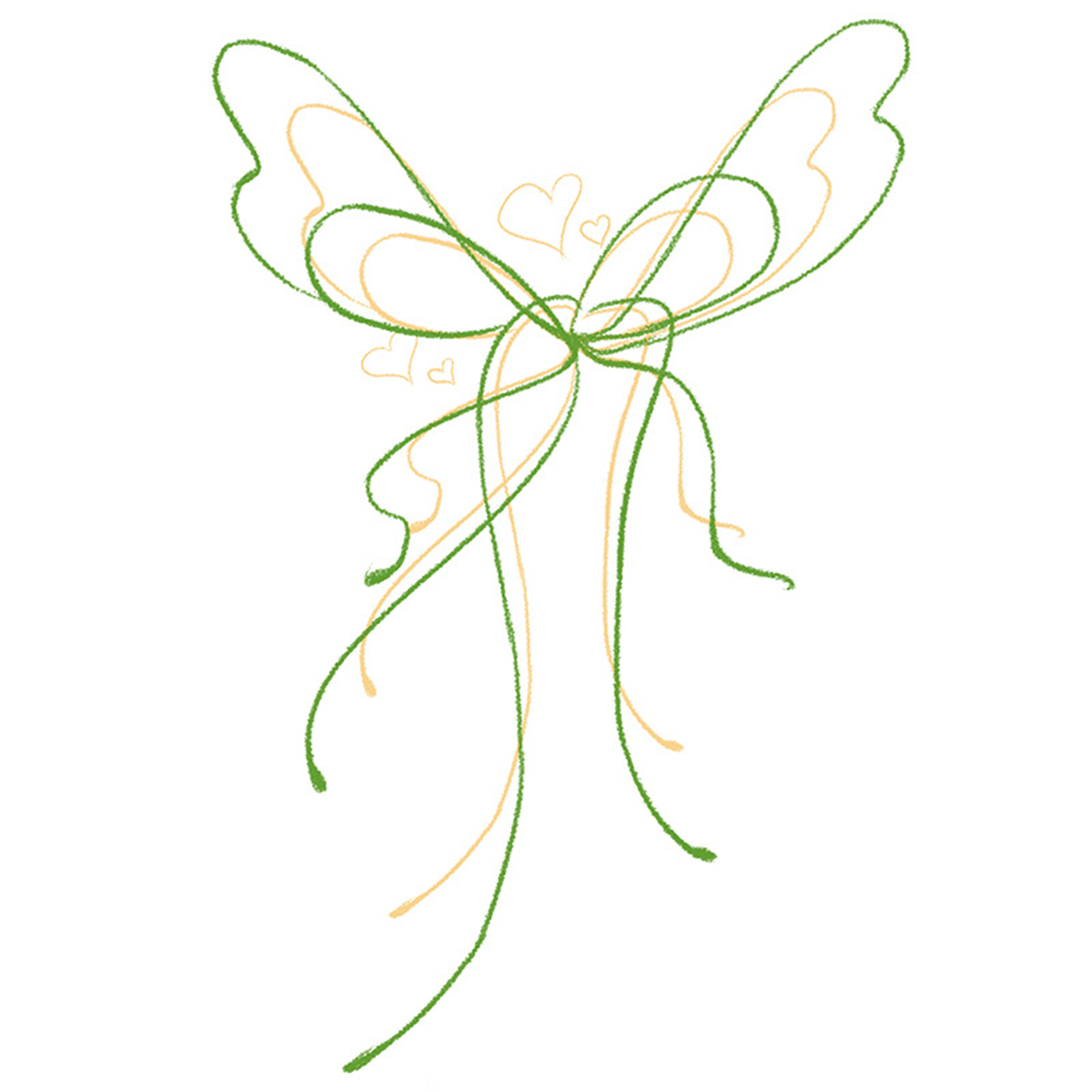 Emerald Bow Whisper Tattoos