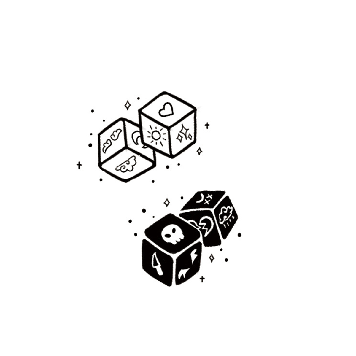 Fate's Dice Tattoos