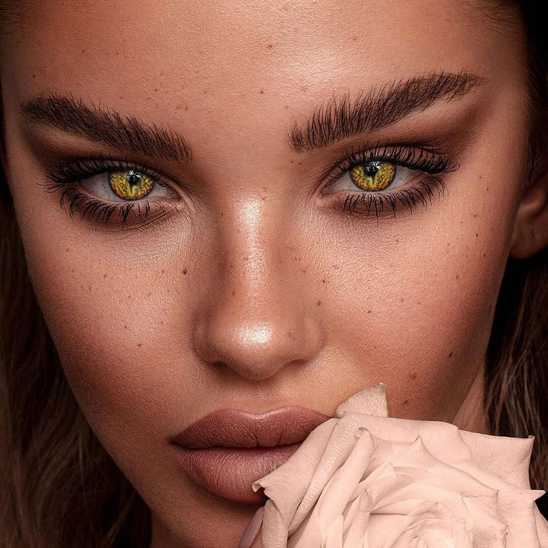 Lizard Eye Brown Costume Yearly Contact Lenses