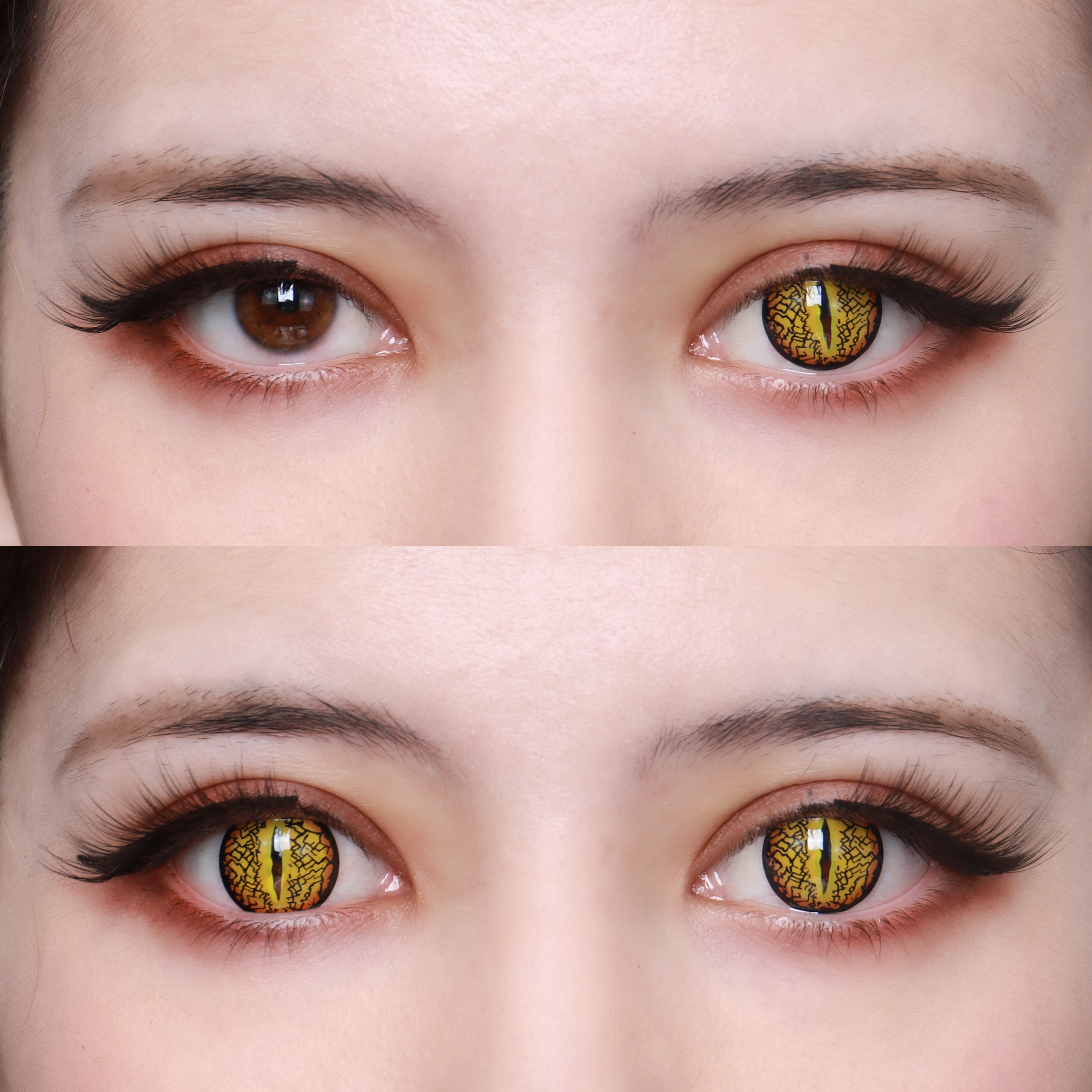Lizard Eye Brown Costume Yearly Contact Lenses