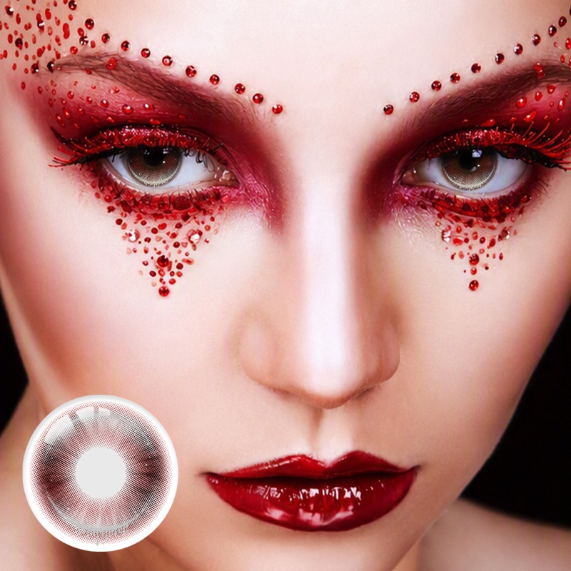Witch's Tears Gray Costume Yearly Contact Lenses | 2 Pcs