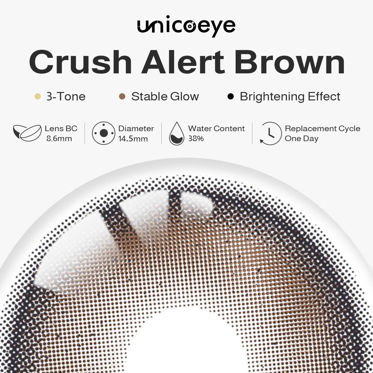 Crush Alert Brown Daily Contact Lenses | 10 Pcs