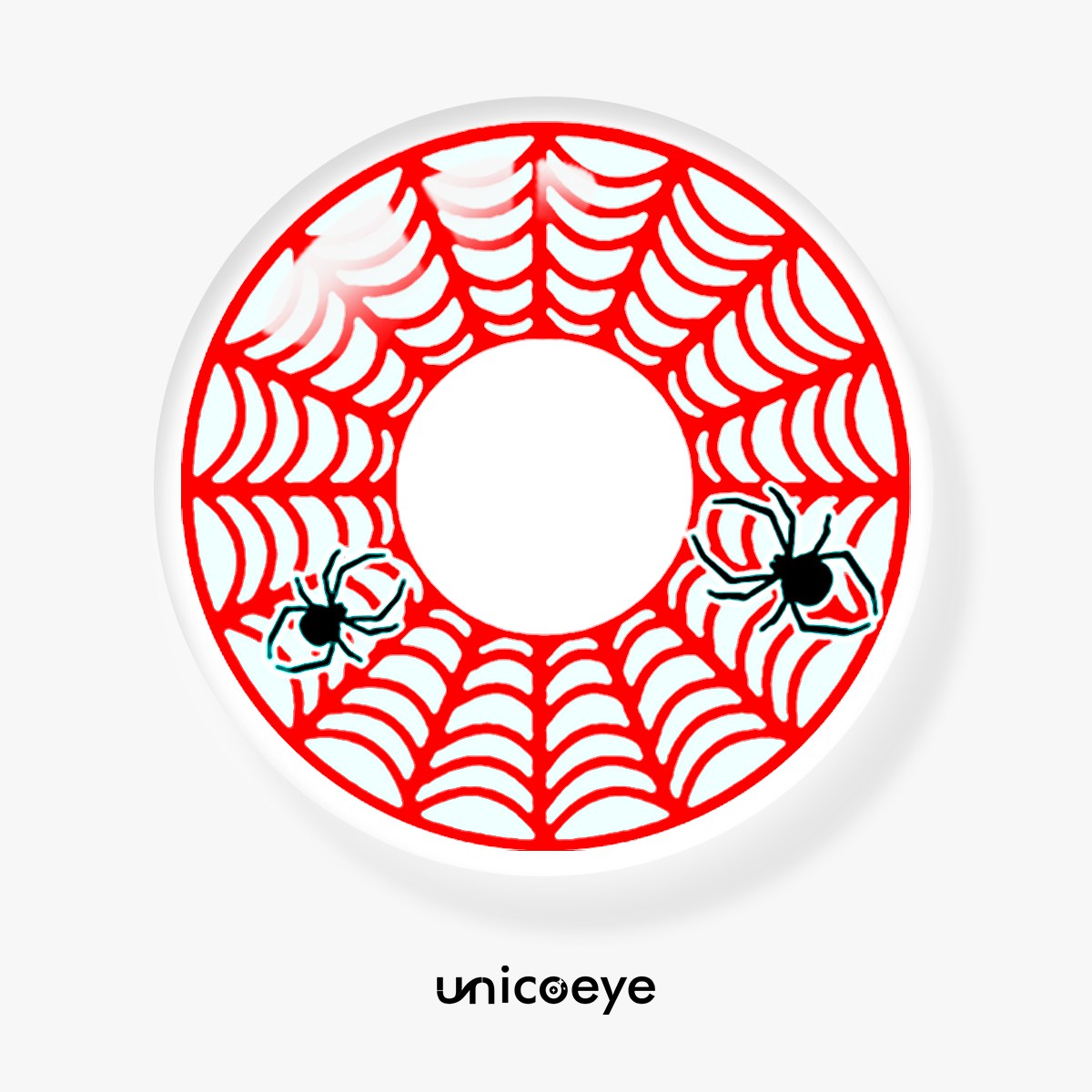 Spider Web Red Costume Yearly Contact Lenses | 2 Pcs
