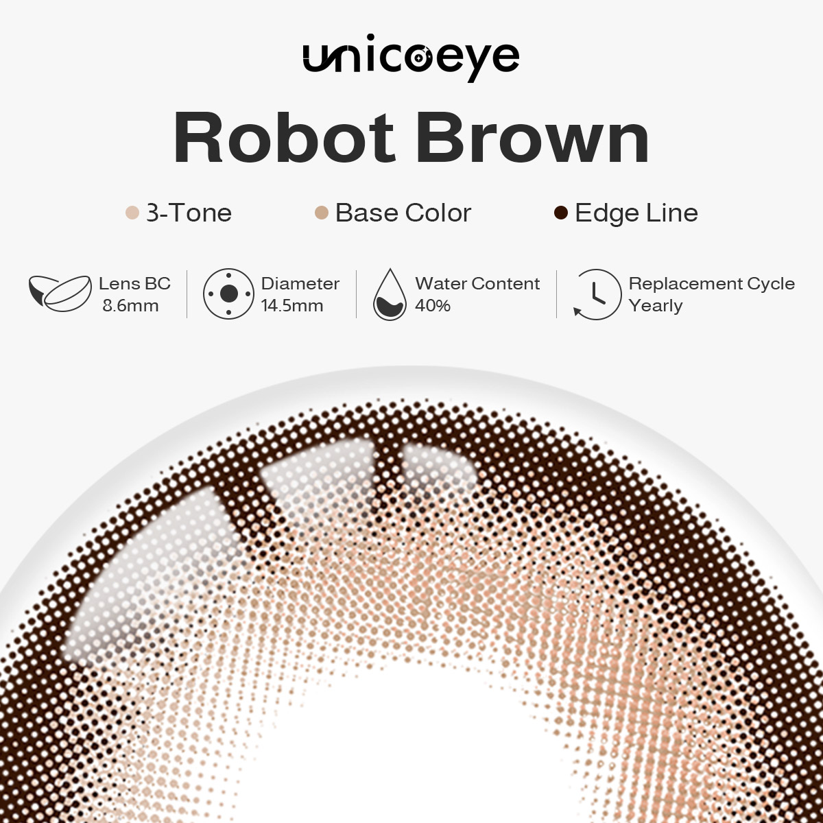Robot Brown Yearly Contact Lenses