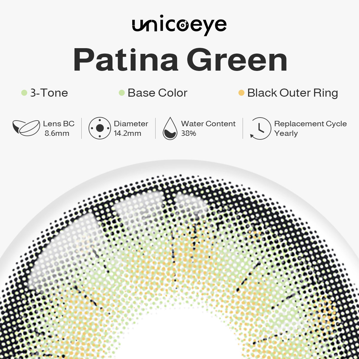 Patina Green Yearly Contact Lenses