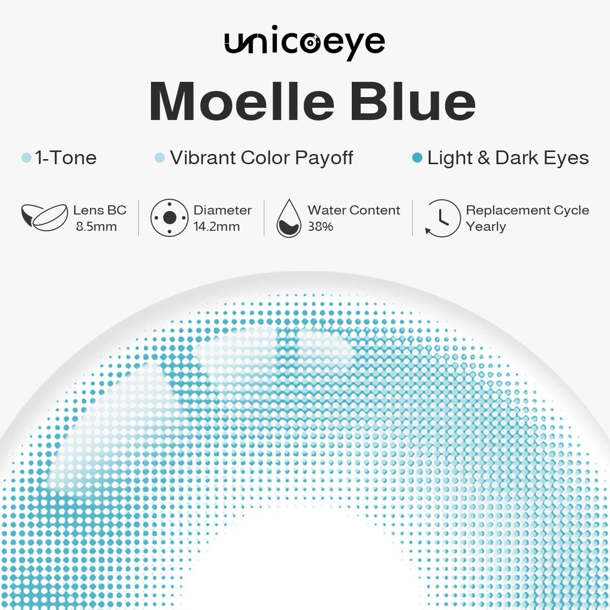 Moelle Blue Yearly Contact Lenses