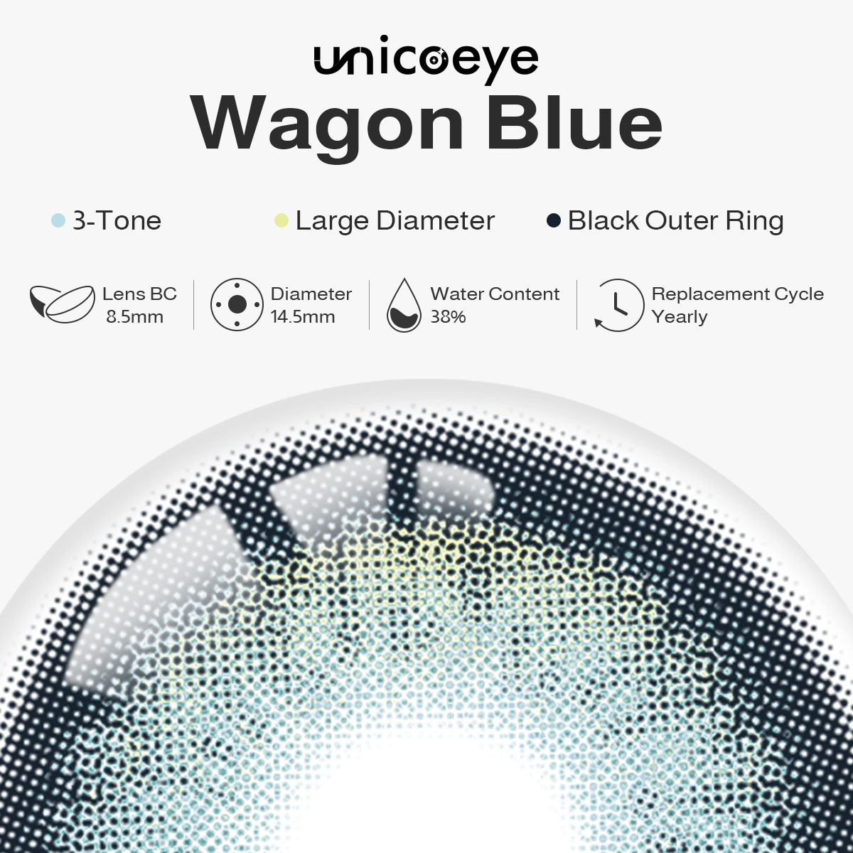 Wagon Blue Yearly Contact Lenses