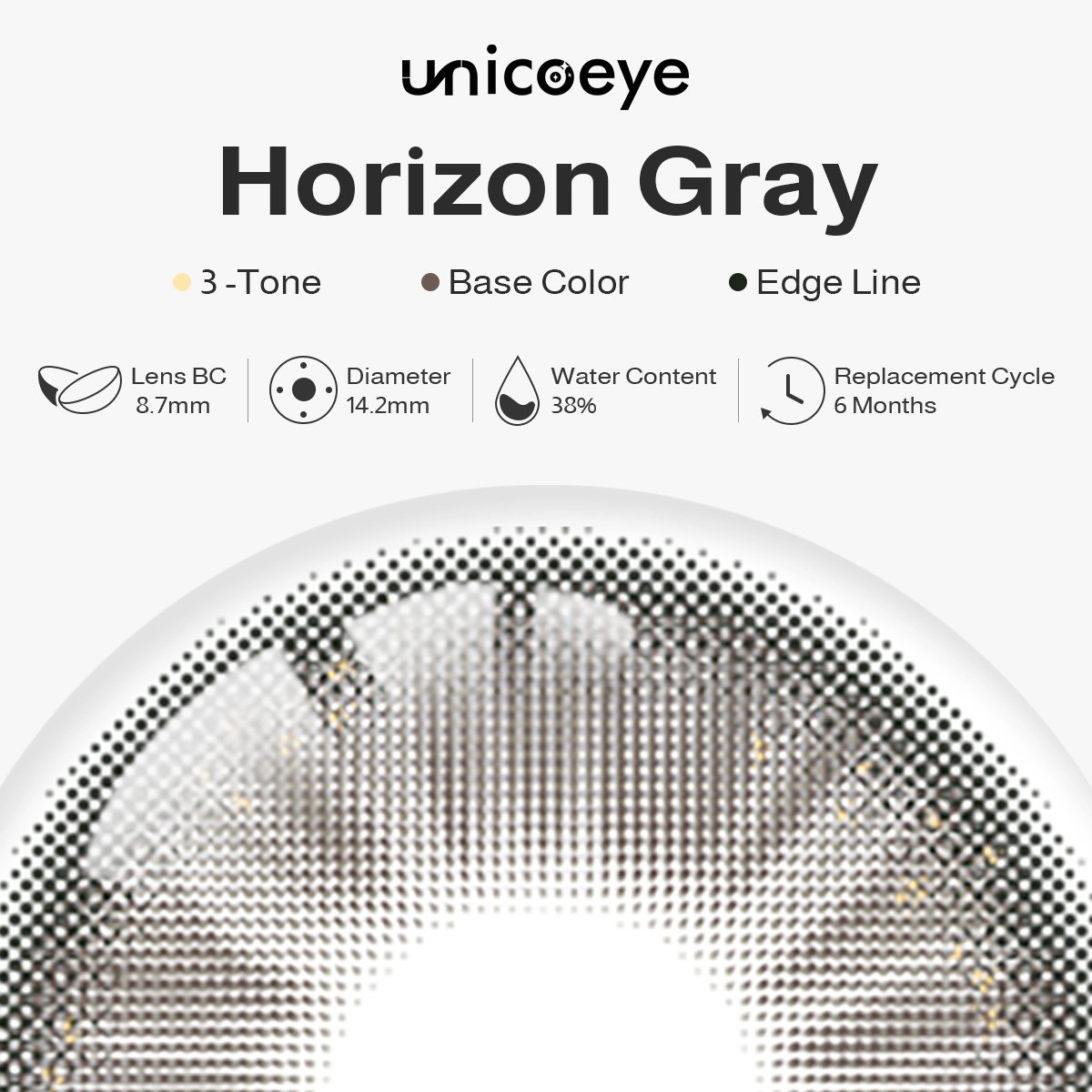 Horizon Gray 6 Months Contact Lenses | 2 Pcs