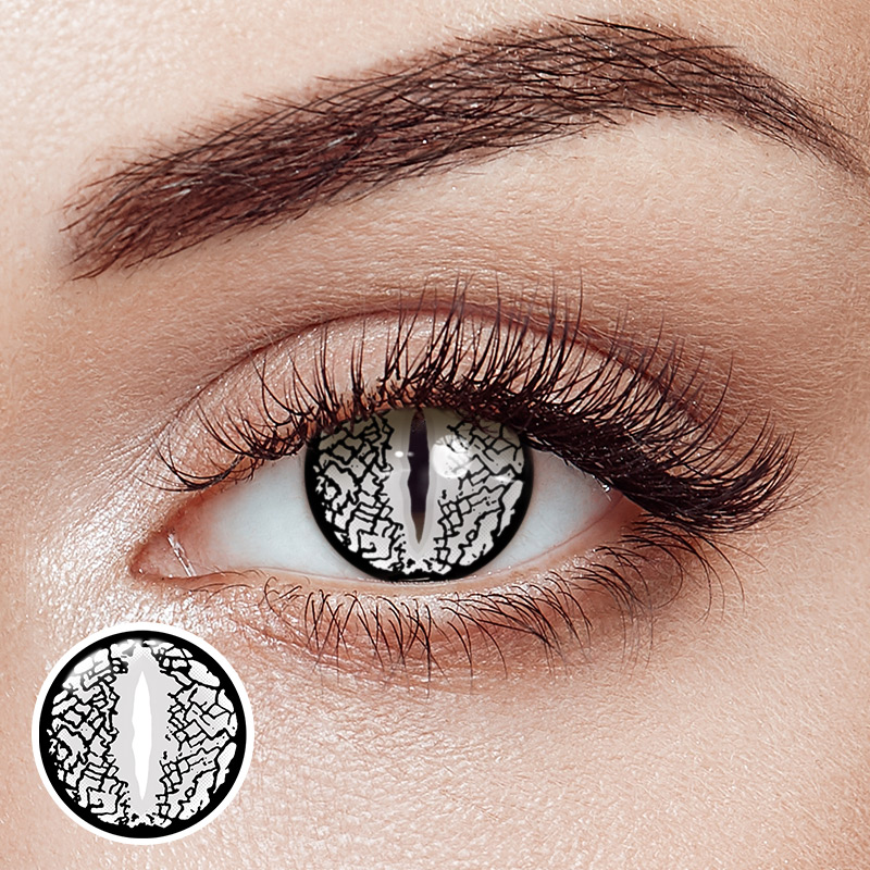 Lizard Eye Black Costume Yearly Contact Lenses