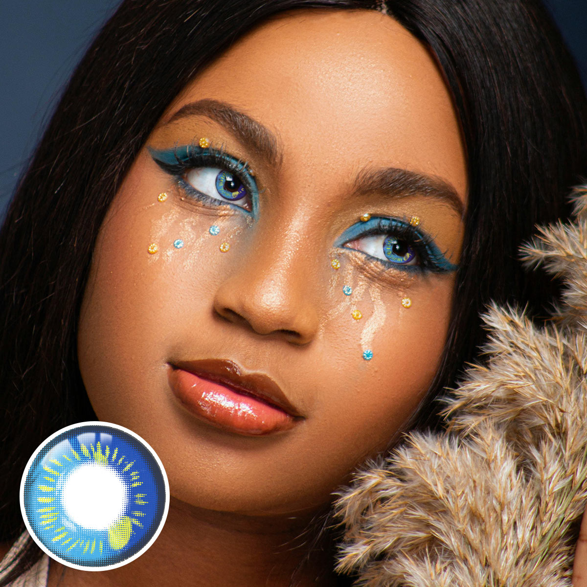 Lunar Earth Blue Costume Yearly Contact Lenses