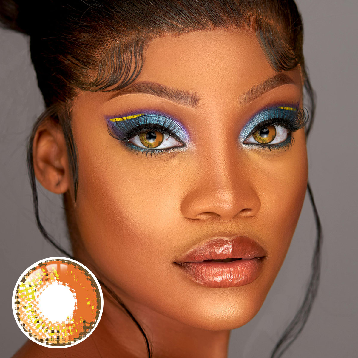 Lunar Earth Brown Costume Yearly Contact Lenses