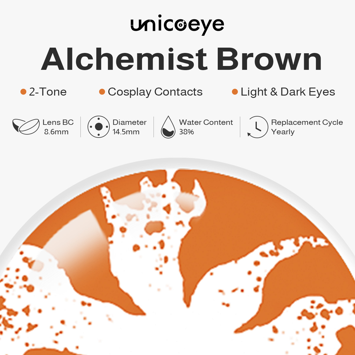 Alchemist Brown Costume Yearly Contact Lenses