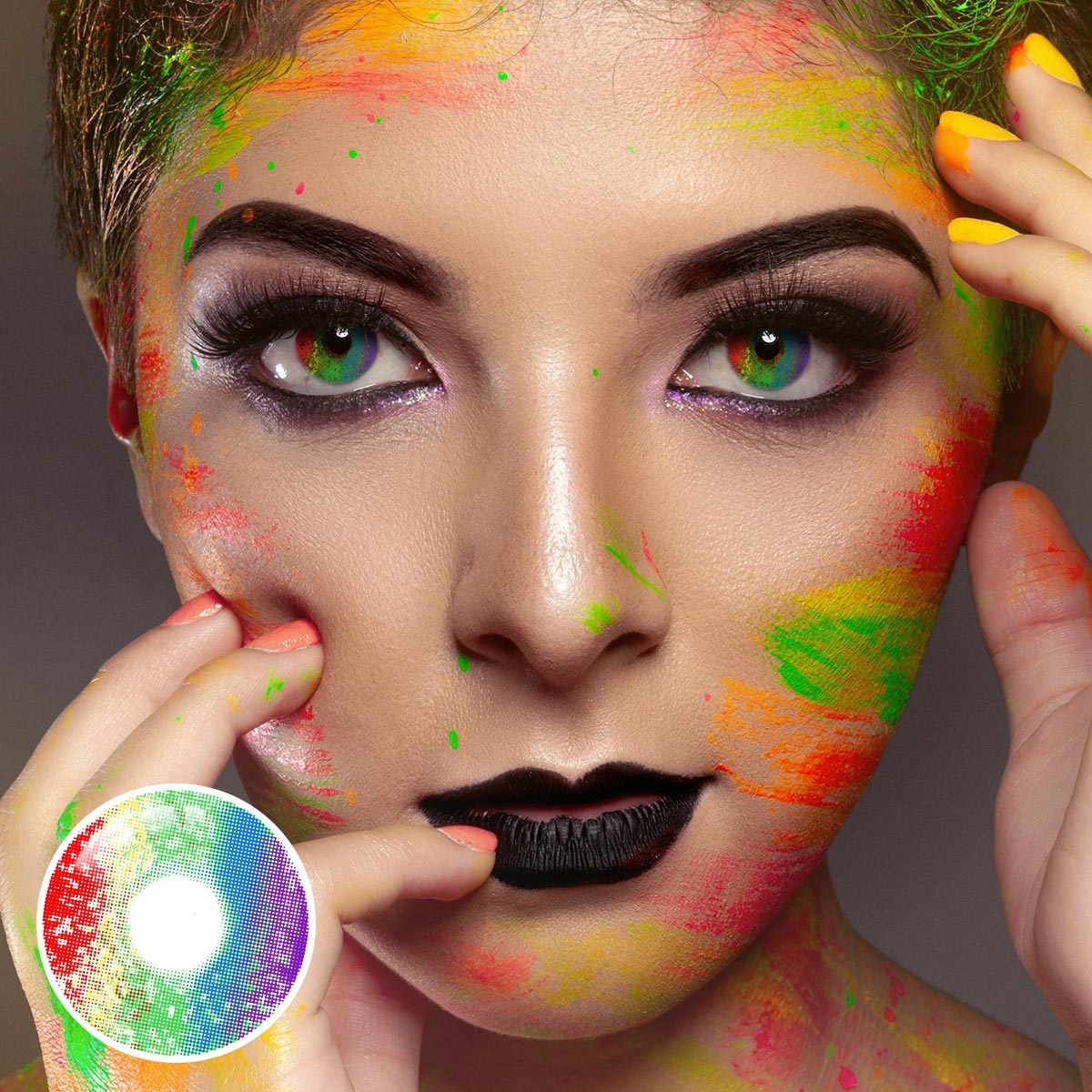 Neon Galaxy Costume Yearly Contact Lenses