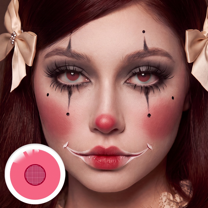Rose Bloom Pink Costume Yearly Contact Lenses | 2 Pcs