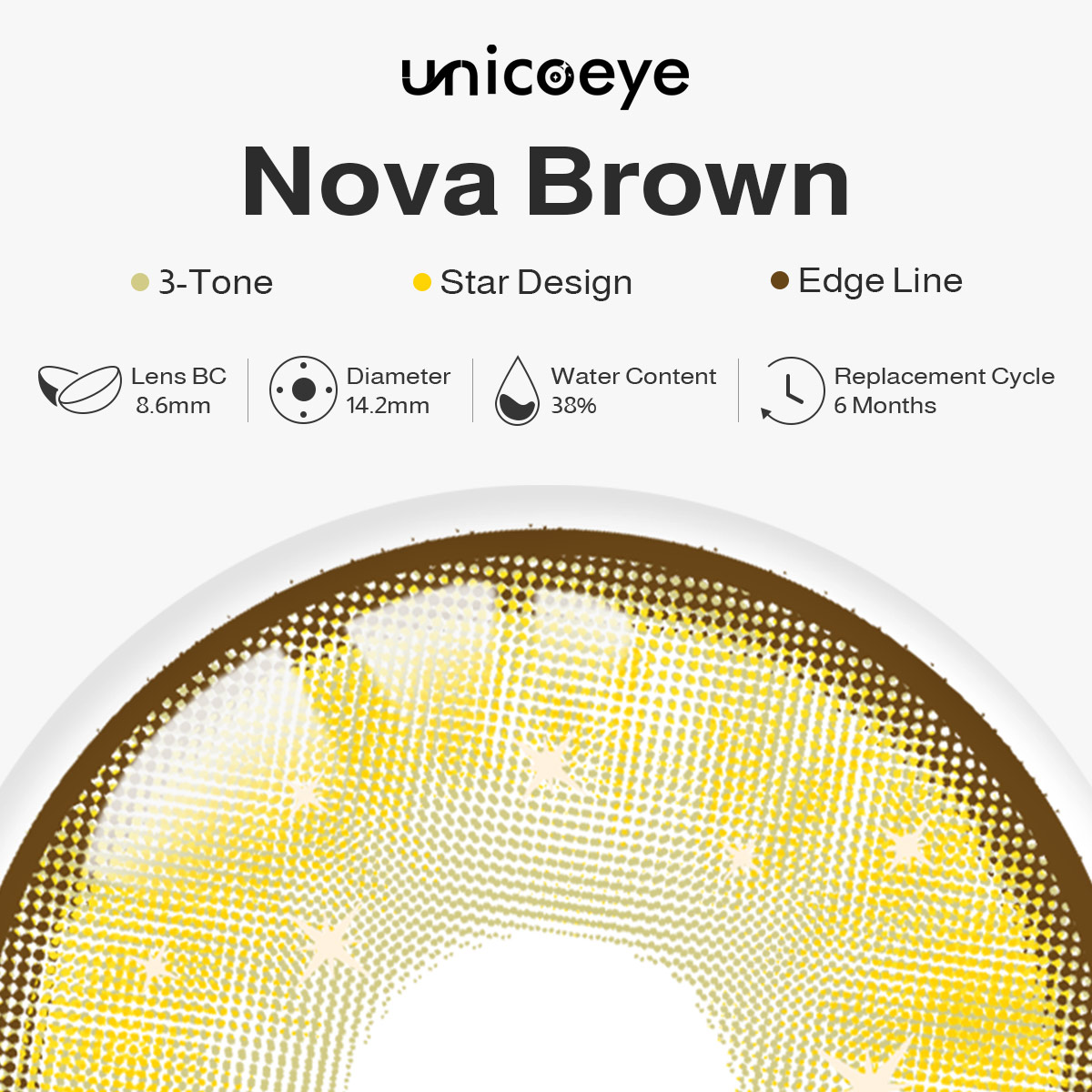 Nova Brown 6 Months Contact Lenses
