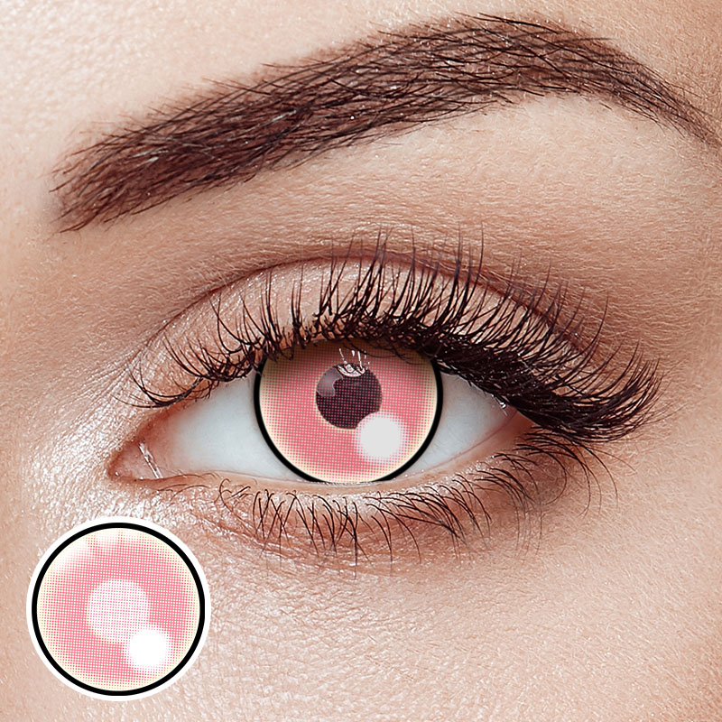 Bubblegum Pink Costume Yearly Contact Lenses