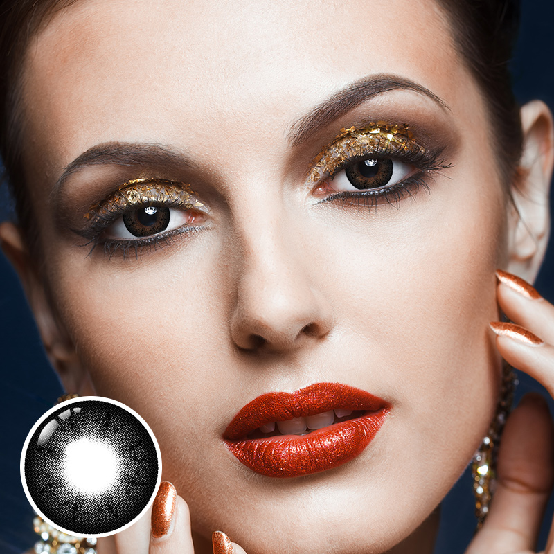 Chamomile Black Yearly Contact Lenses | 2 Pcs