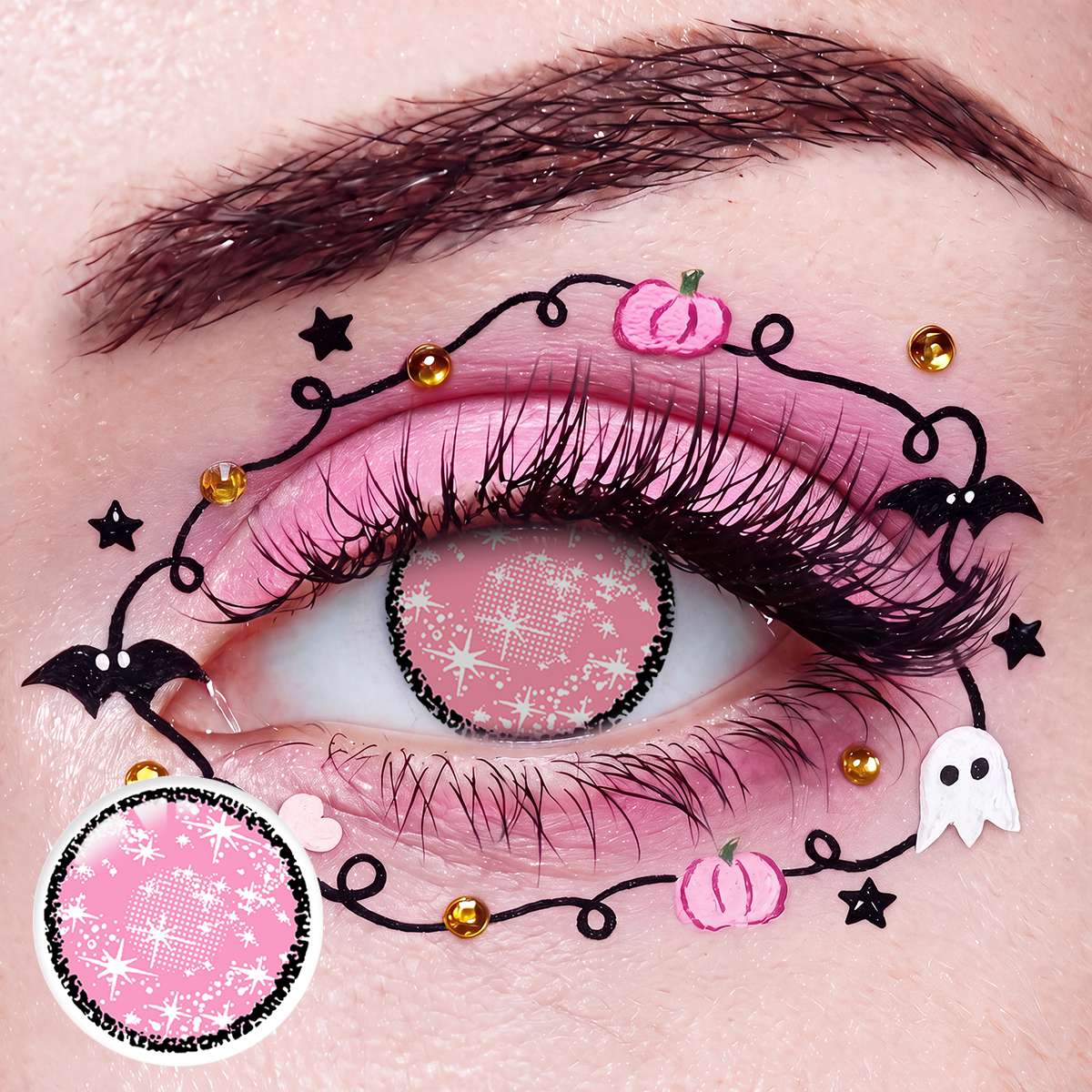 Galaxy Pink Costume Yearly Contact Lenses | 2 Pcs