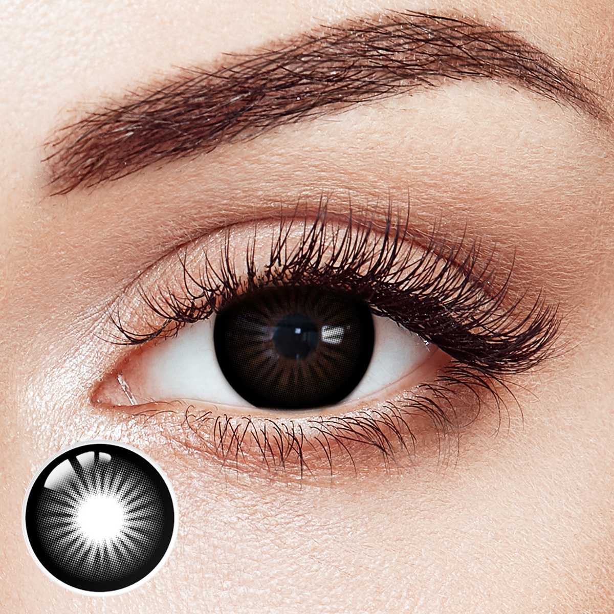 Dark Pixel Black 6 Month Contact Lenses | 2 Pcs