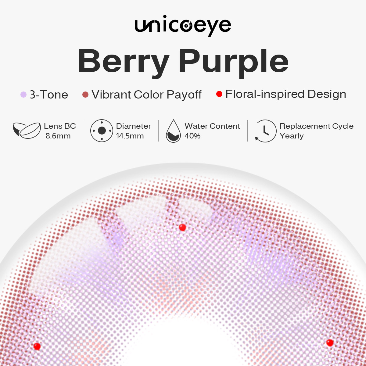 Berry Purple Yearly Contact Lenses
