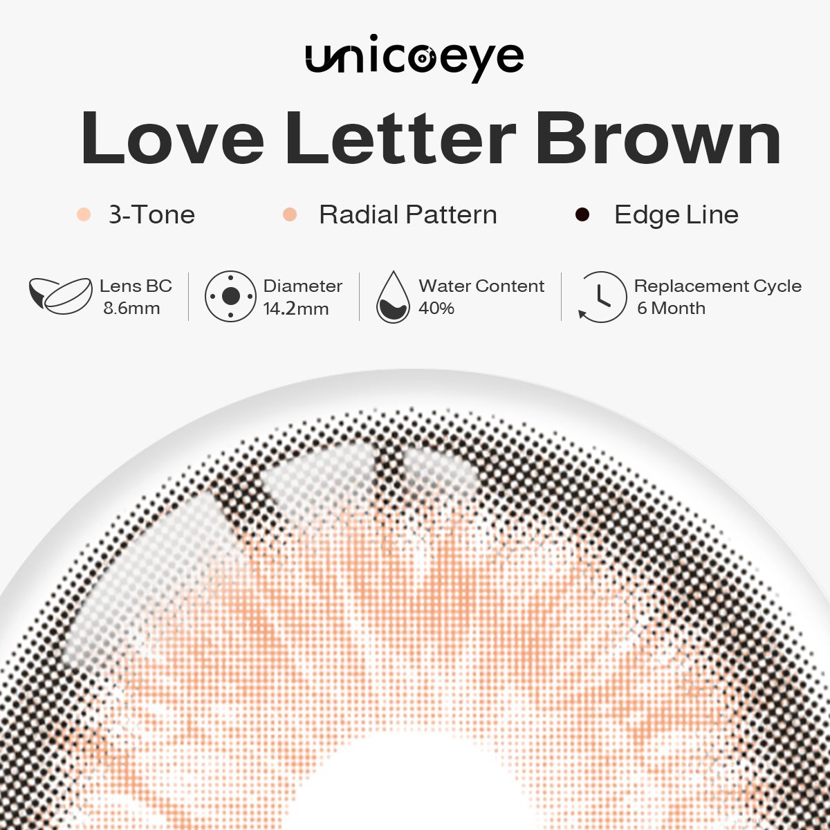 Love Letter Brown 6 Month Contact Lenses | 2 Pcs