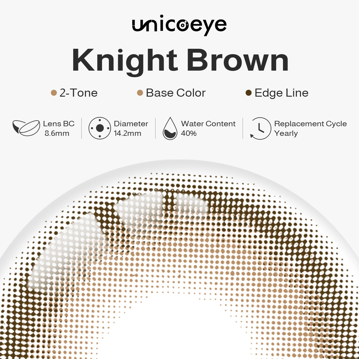 Knight Brown Yearly Contact Lenses