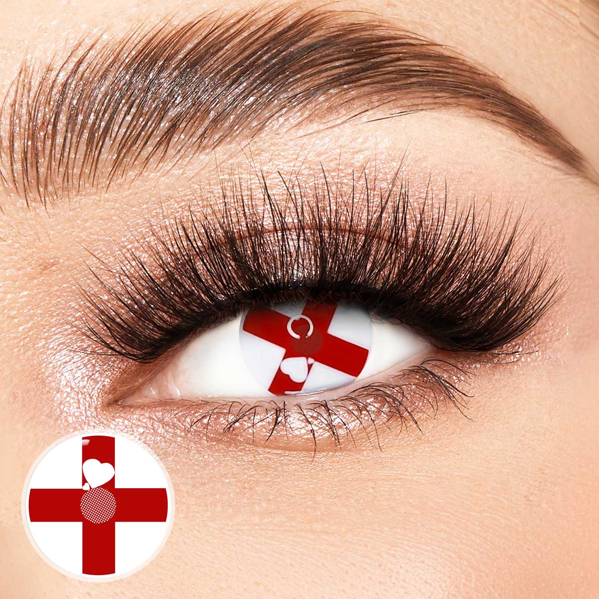 Red Cross Costume Yearly Contact Lenses
