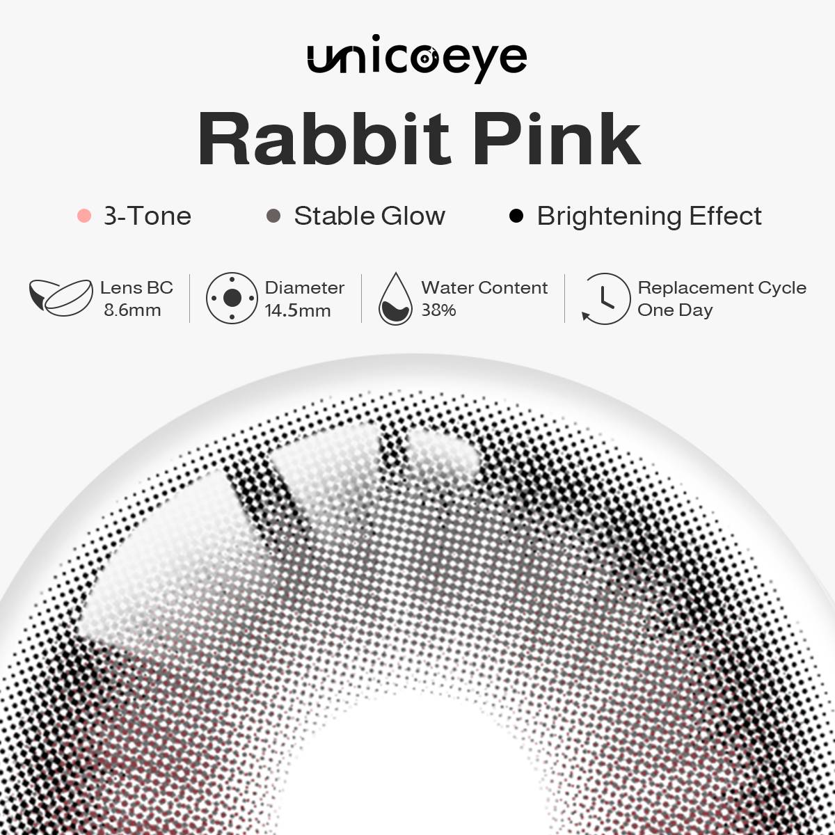 Rabbit Pink Daily Contact Lenses | 10 Pcs