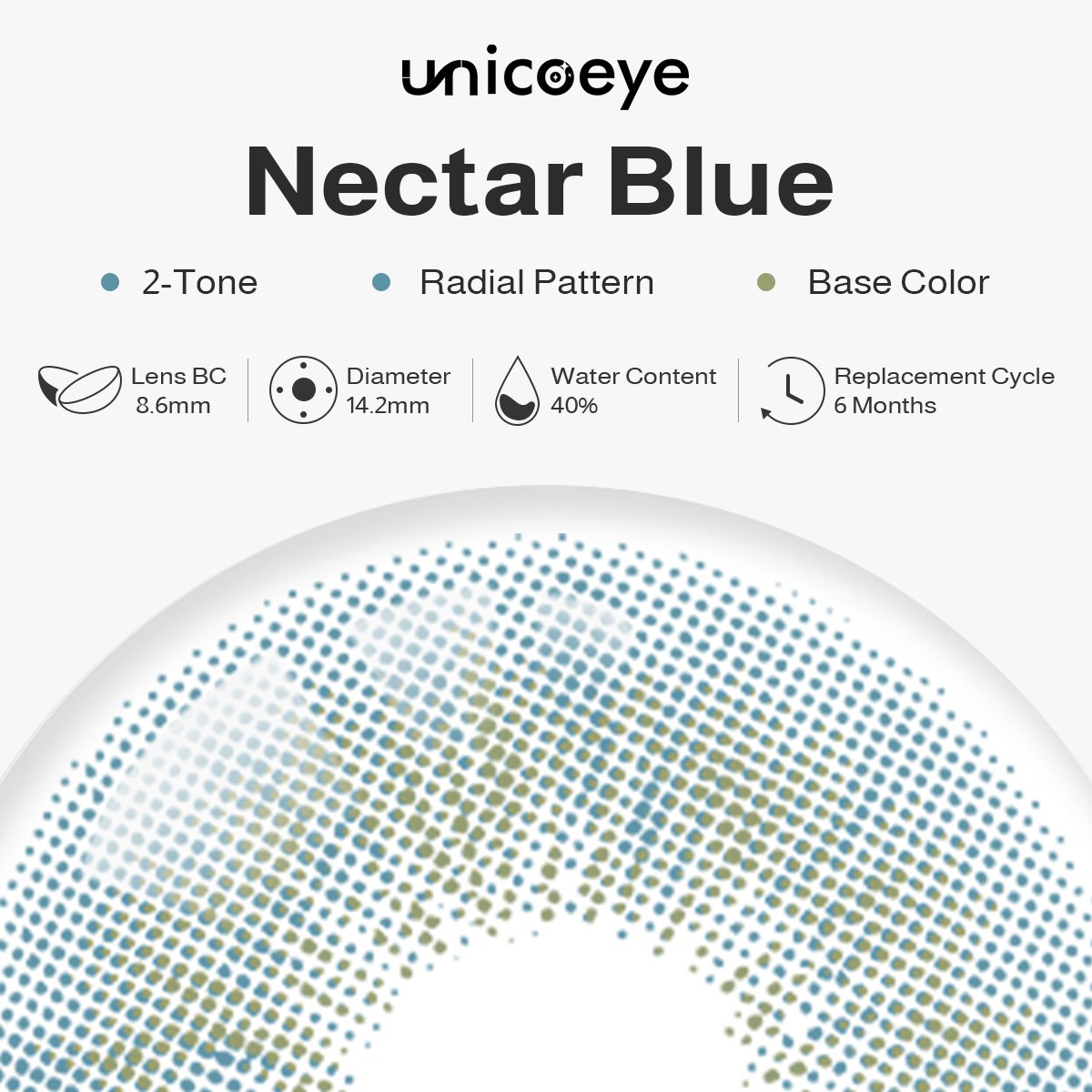 Nectar Blue 6 Months Contact Lenses | 2 Pcs