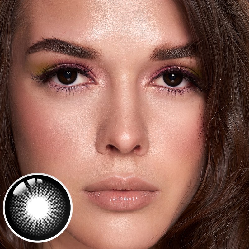 Dark Pixel Black 6 Month Contact Lenses | 2 Pcs