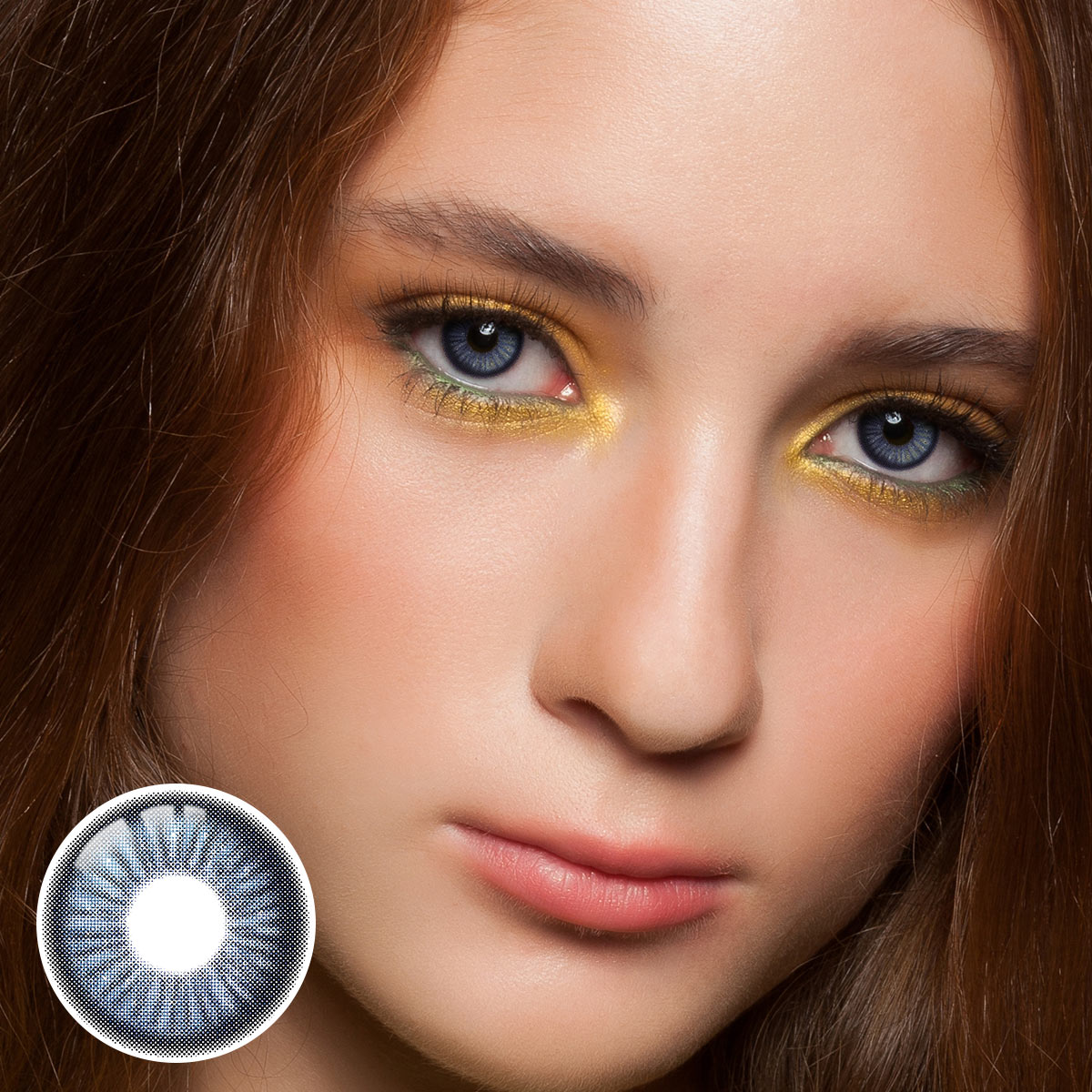 Vintage Blue Yearly Contact Lenses