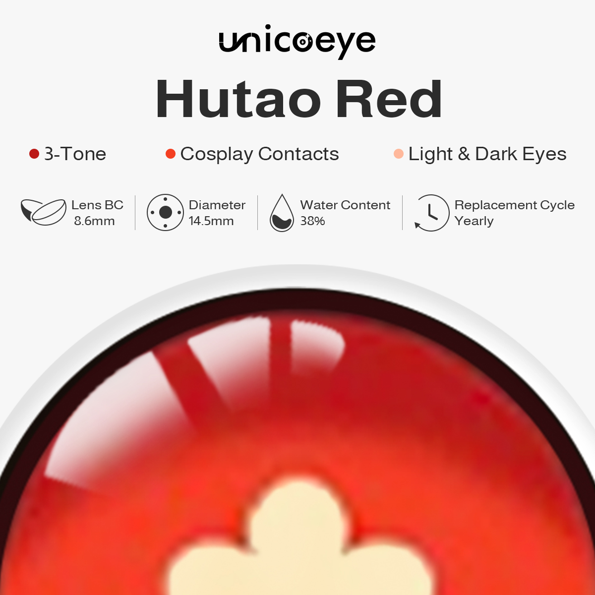 Hutao Red Costume Yearly Contact Lenses