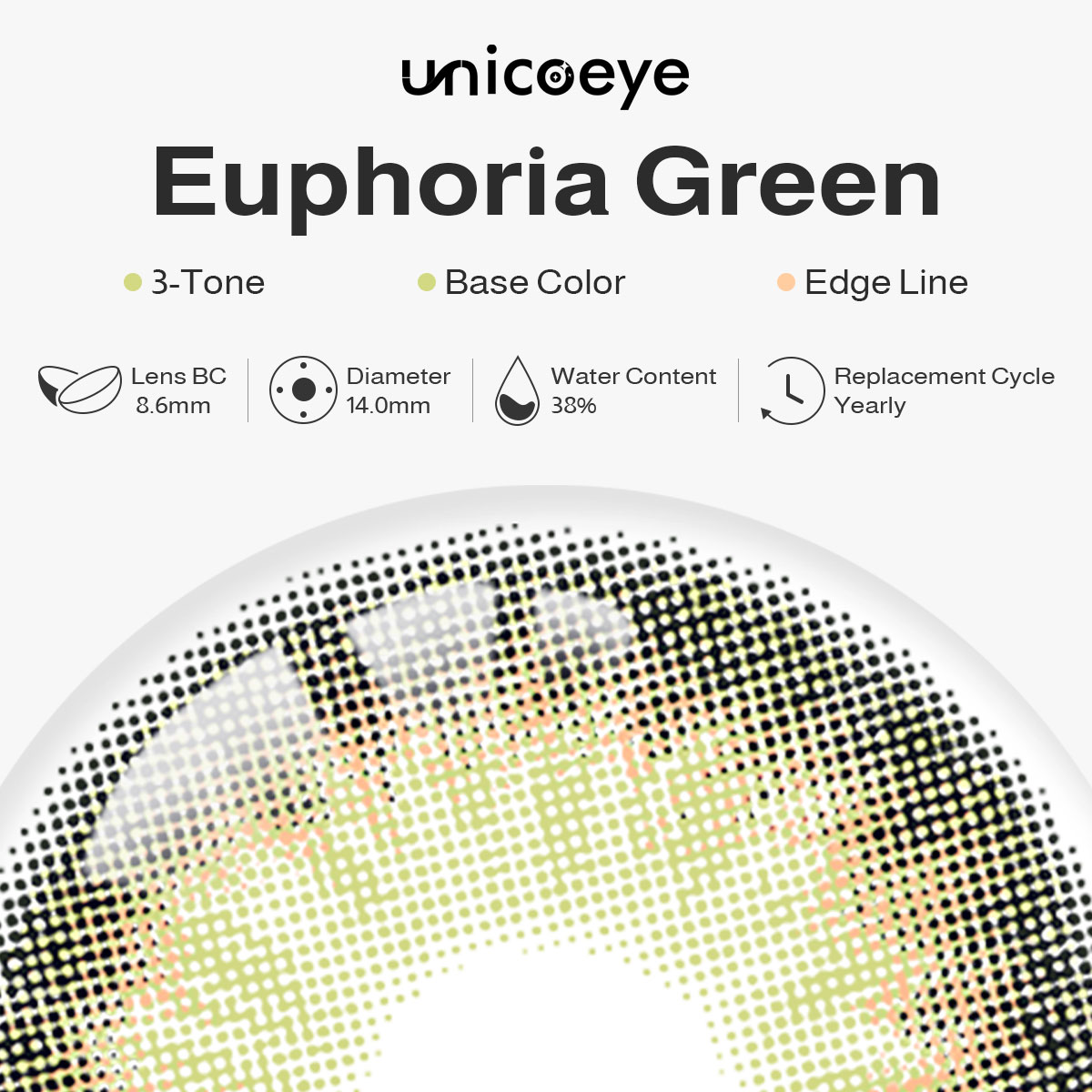 Euphoria Green Yearly Contact Lenses