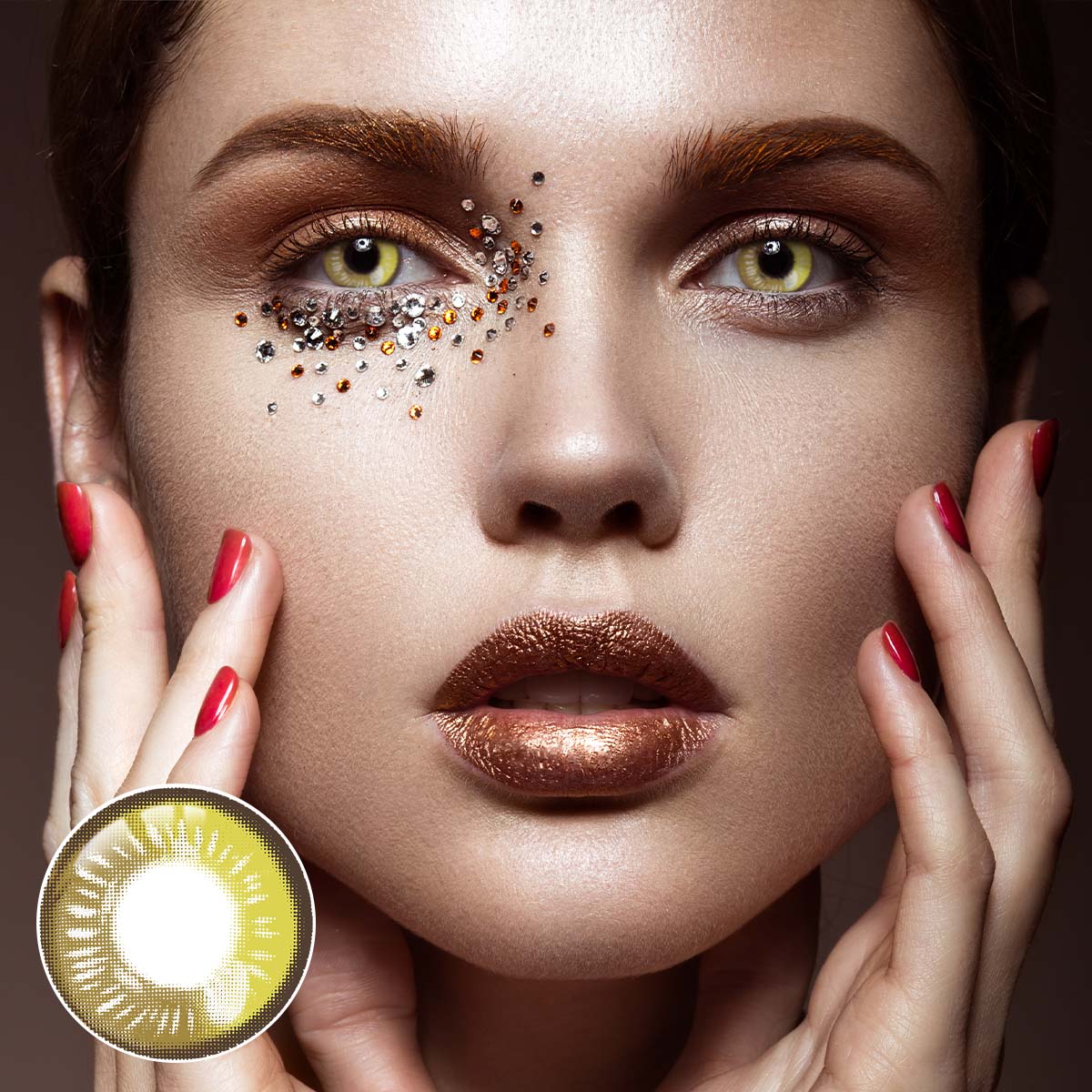 Lunar Earth Yellow Costume Yearly Contact Lenses