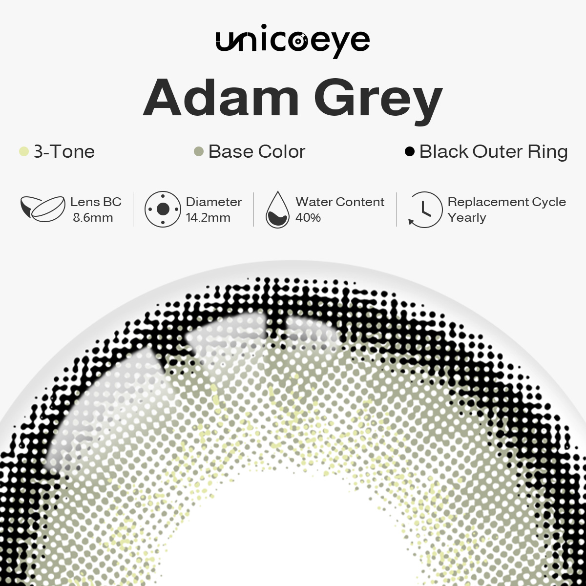 Adam Gray Prescription Yearly Contact Lenses