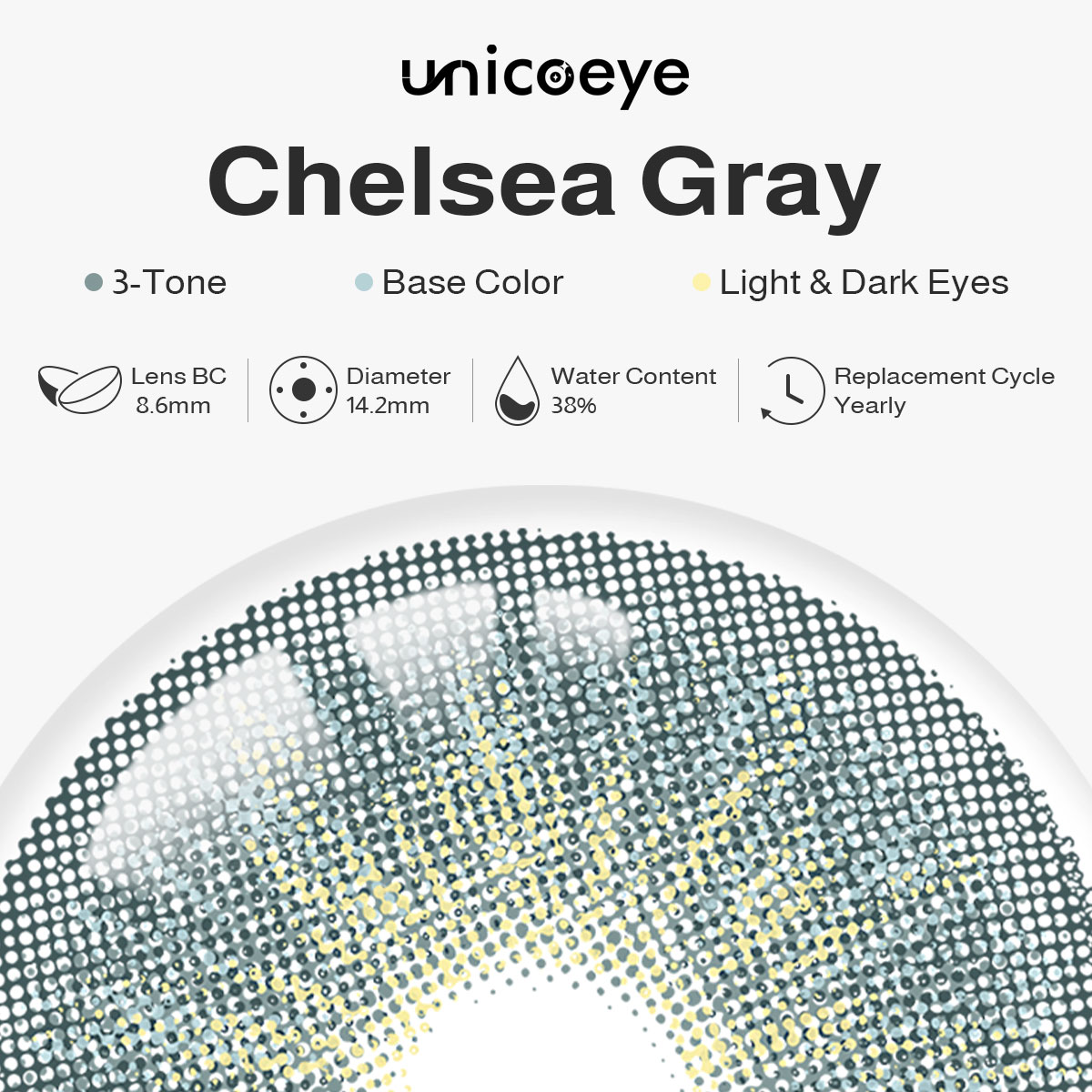 Chelsea Gray Yearly Contact Lenses