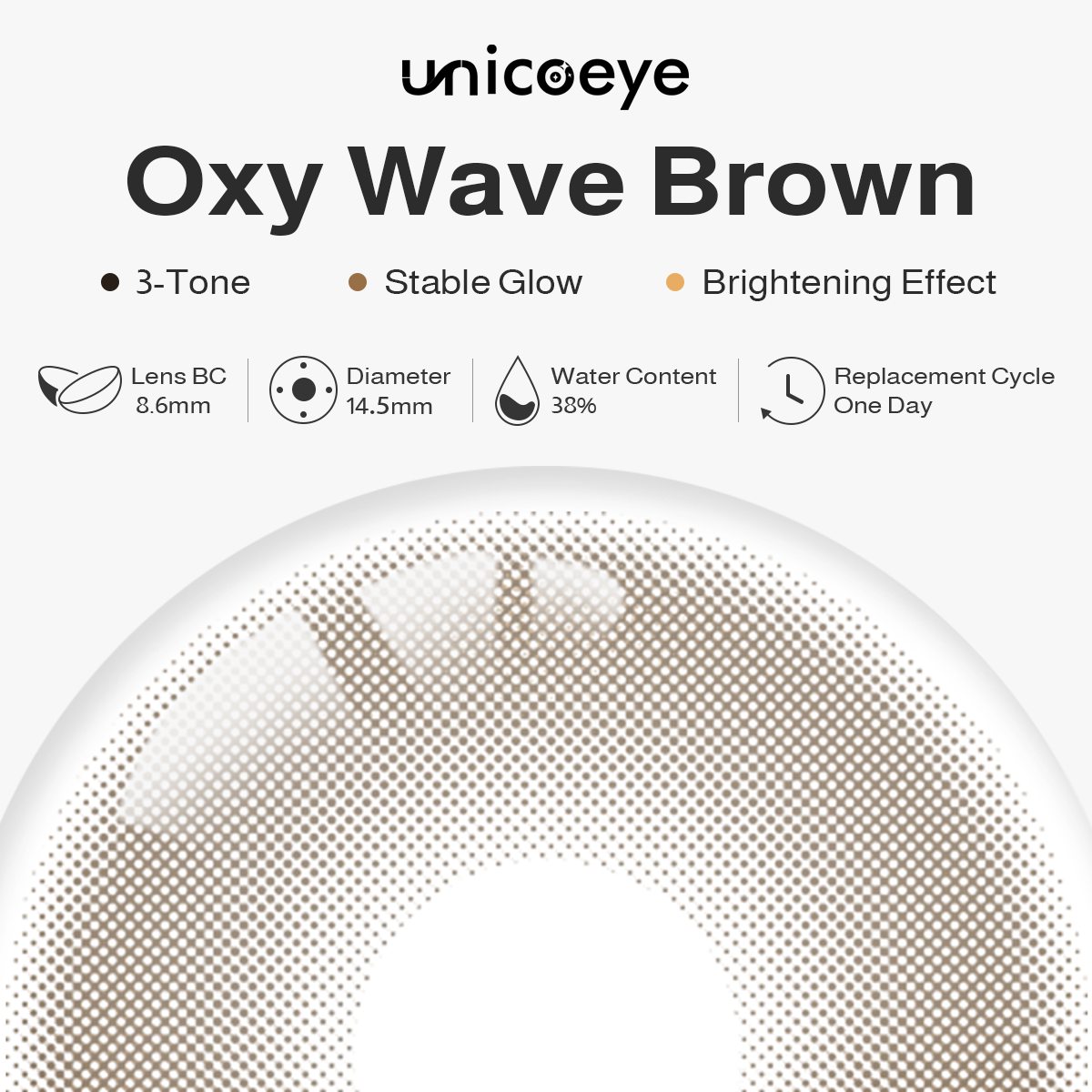 OxyWave Brown Daily Contact Lenses | 2 Pcs