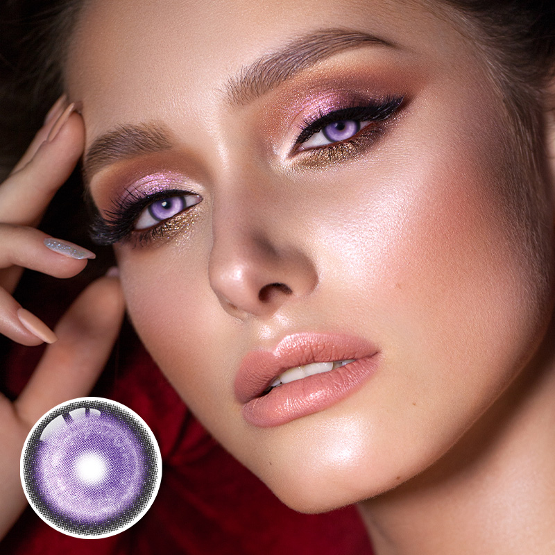 Koi Prank Purple Prescription Yearly Contact Lenses