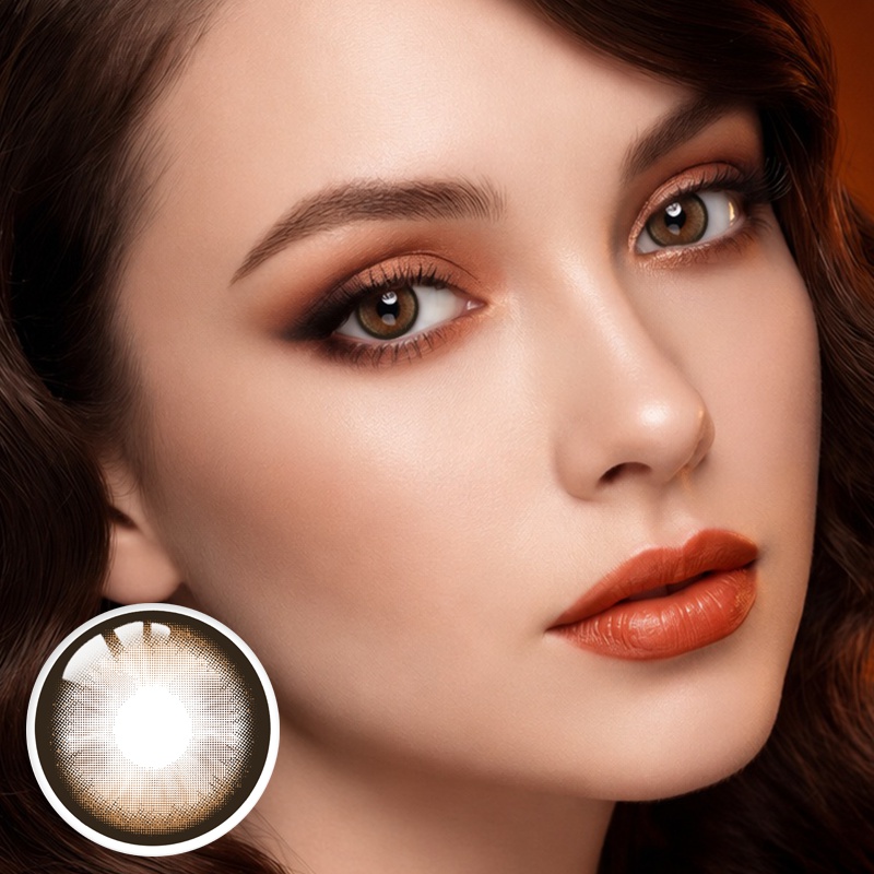 Caramel Swirl Brown 6 Months Contact Lenses | 2 Pcs
