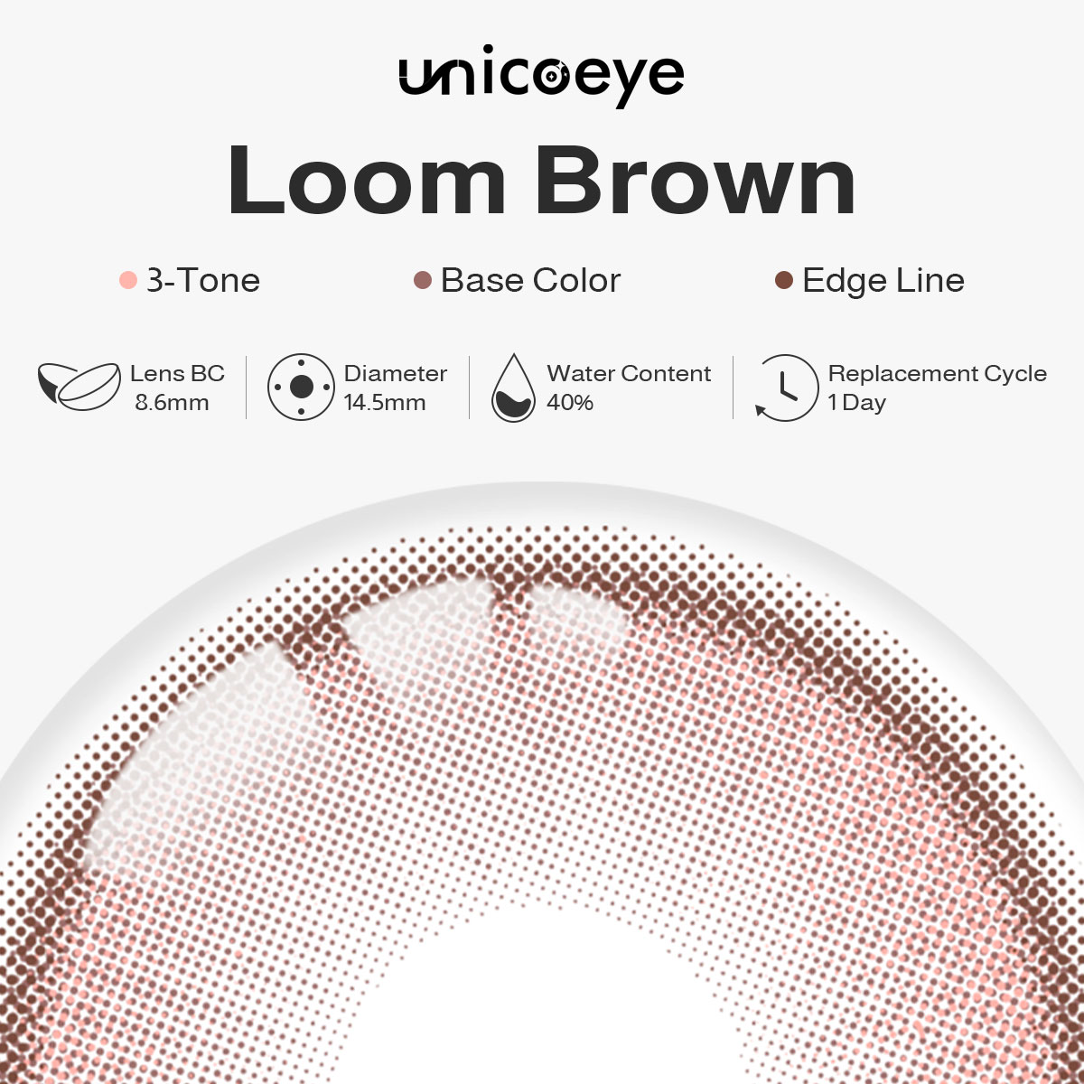 Loom Brown Prescription Daily Contact Lenses | 2 Pcs