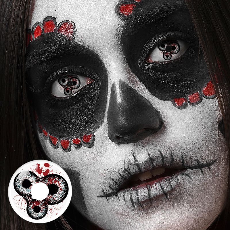 Blood Trinity Gray Costume Yearly Contact Lenses | 2 Pcs