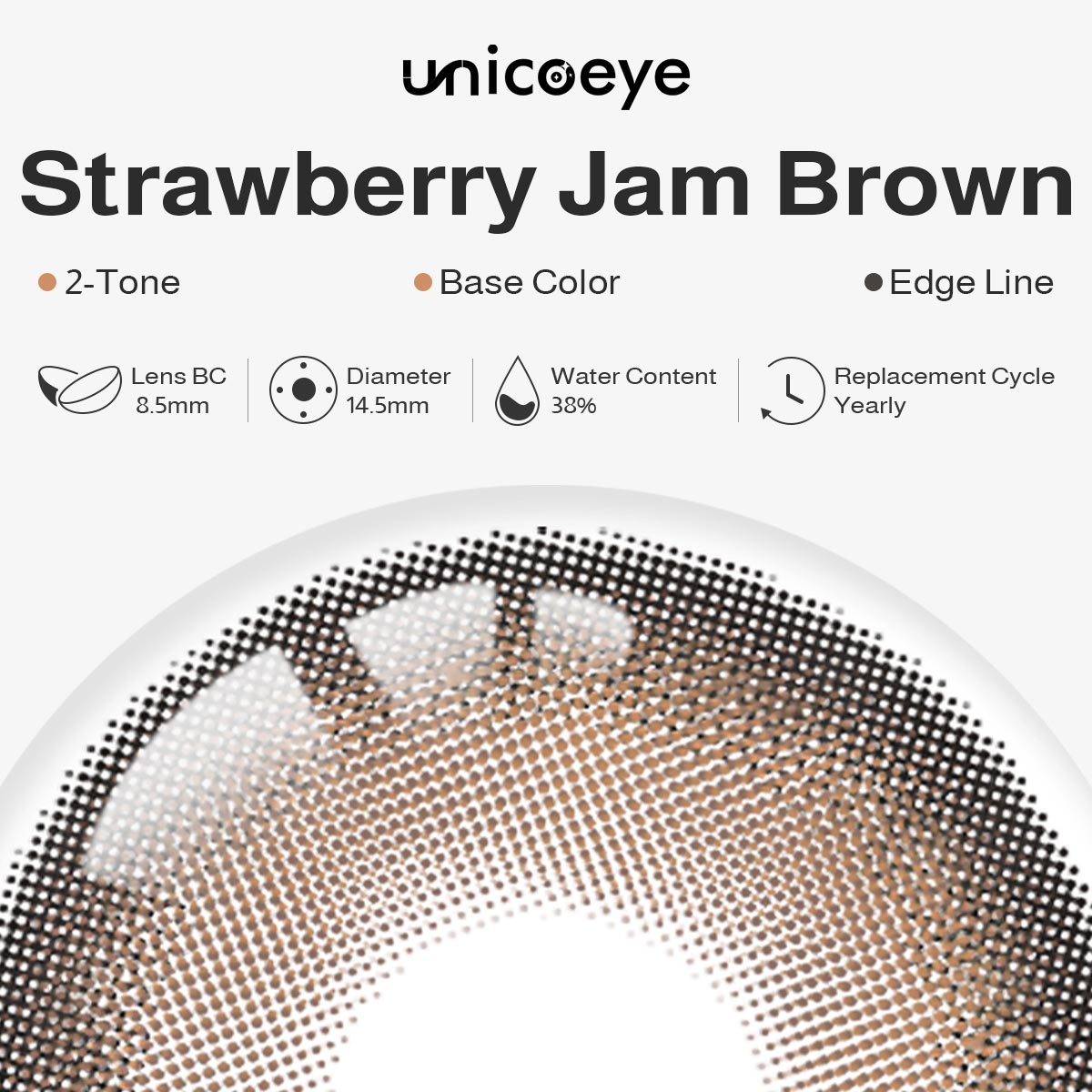 Strawberry Jam Brown Yearly Contact Lenses