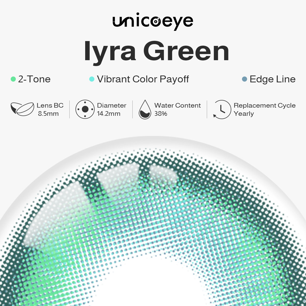 Iyra Green Yearly Contact Lenses
