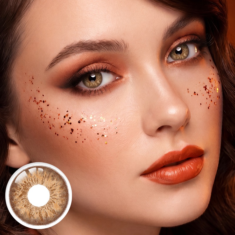Solar Flare Brown Yearly Contact Lensess | 2 Pcs