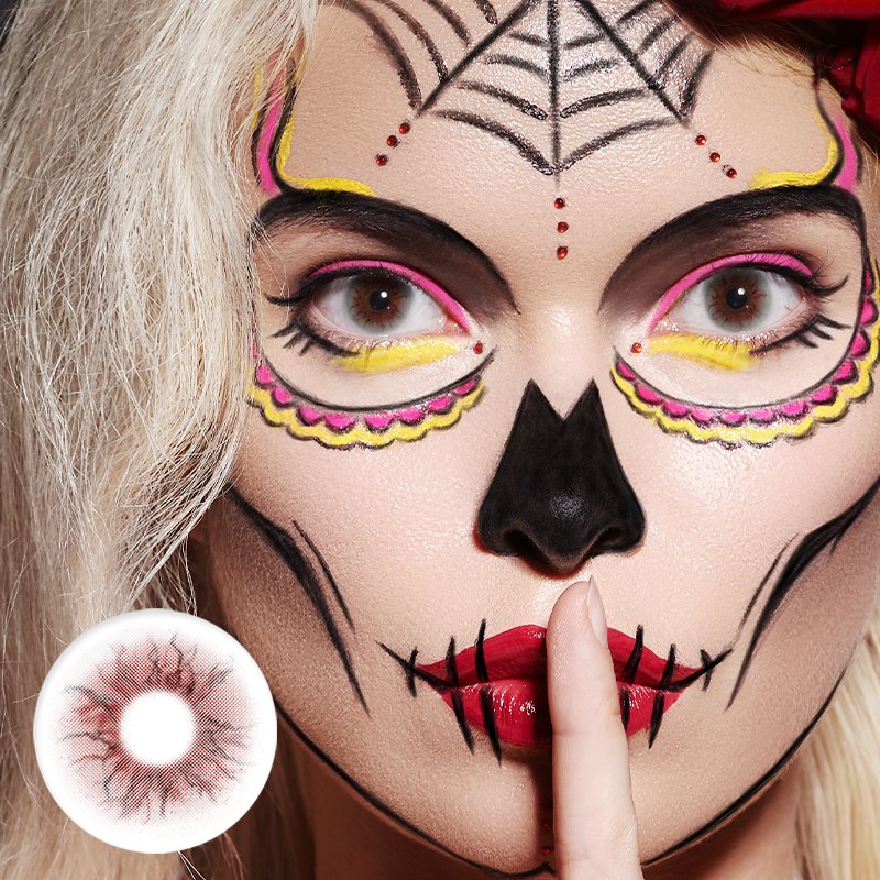 Rose Fracture Red Costume Yearly Contact Lenses | 2 Pcs