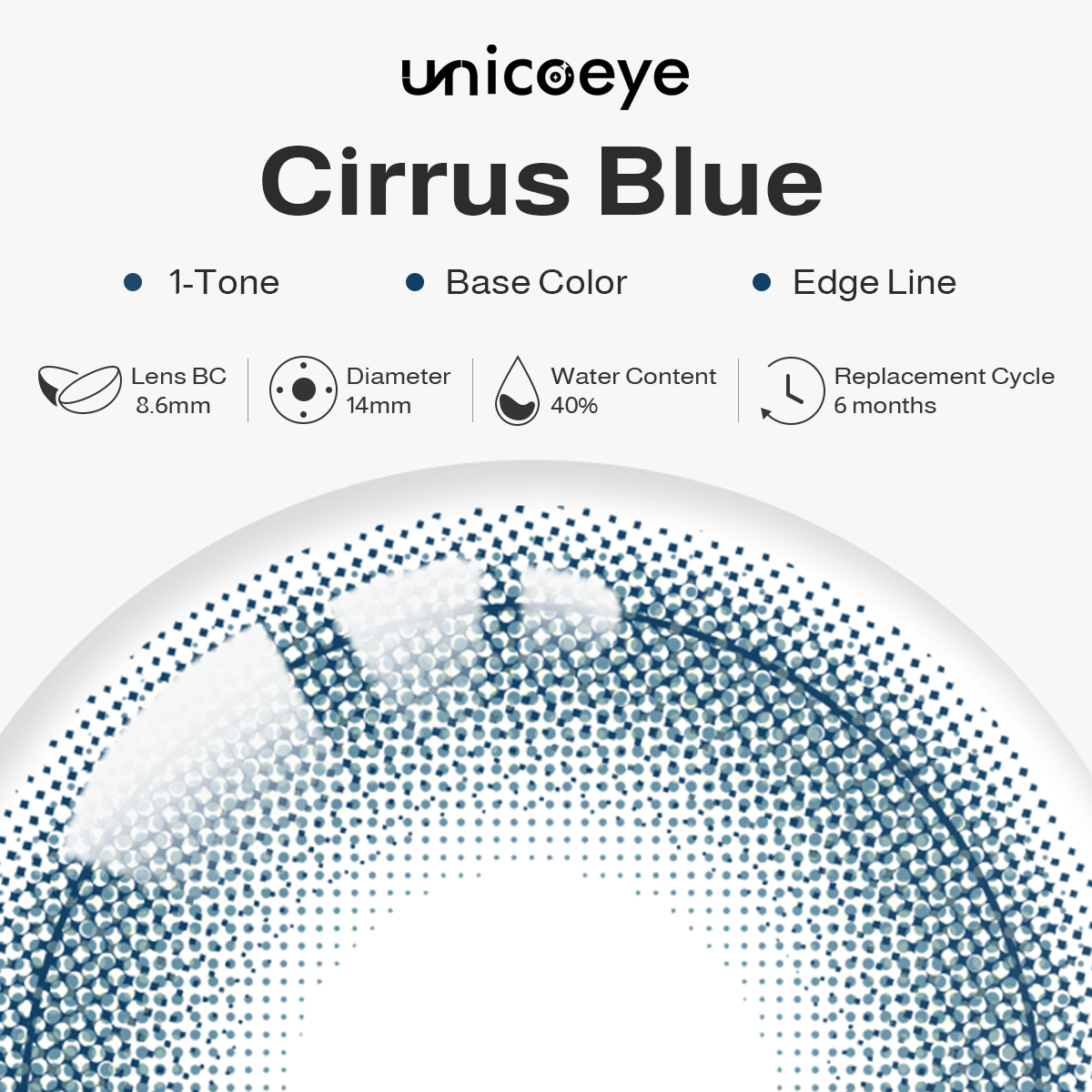 Cirrus Blue Prescription 6 Month Contact Lenses | 2 Pcs