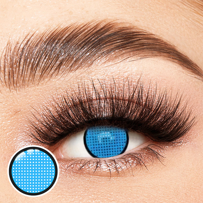 Mesh Blue Costume Yearly Contact Lenses