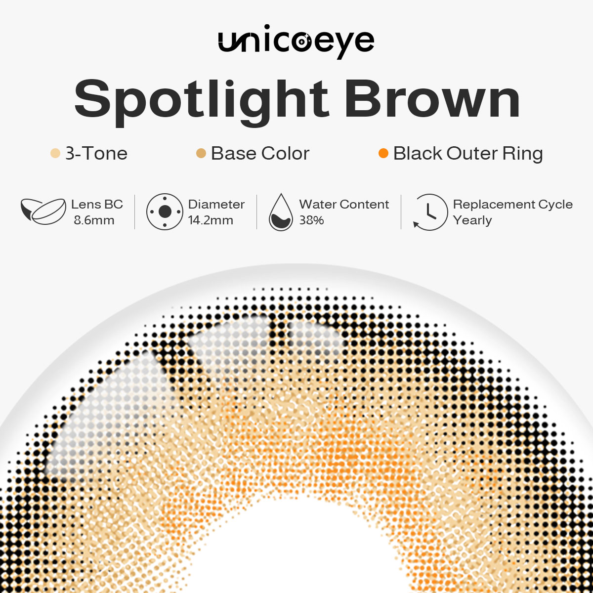 Spotlight Brown Yearly Contact Lenses